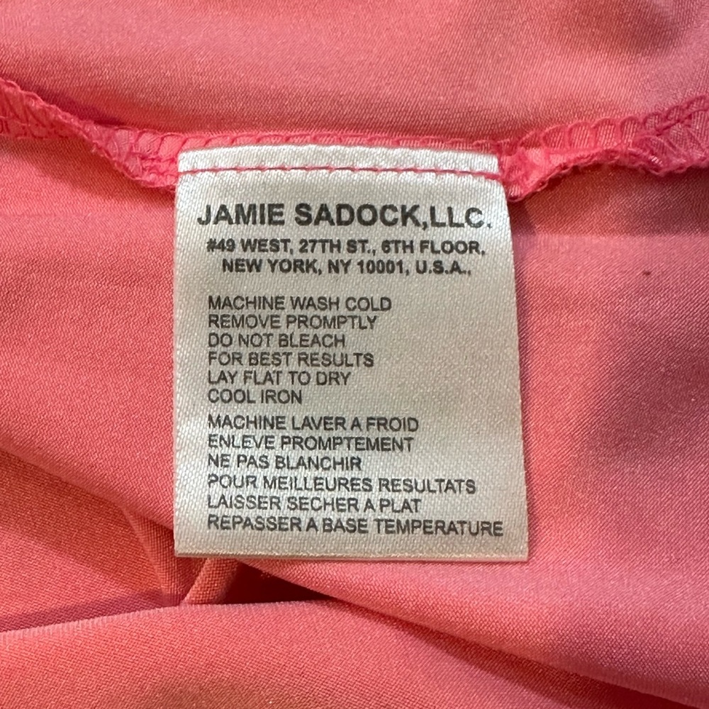 Jamie Sadock Women’s XL Pink Black Geometric Golf Top 1/4 Zip Studded Collar - Picture 14 of 16